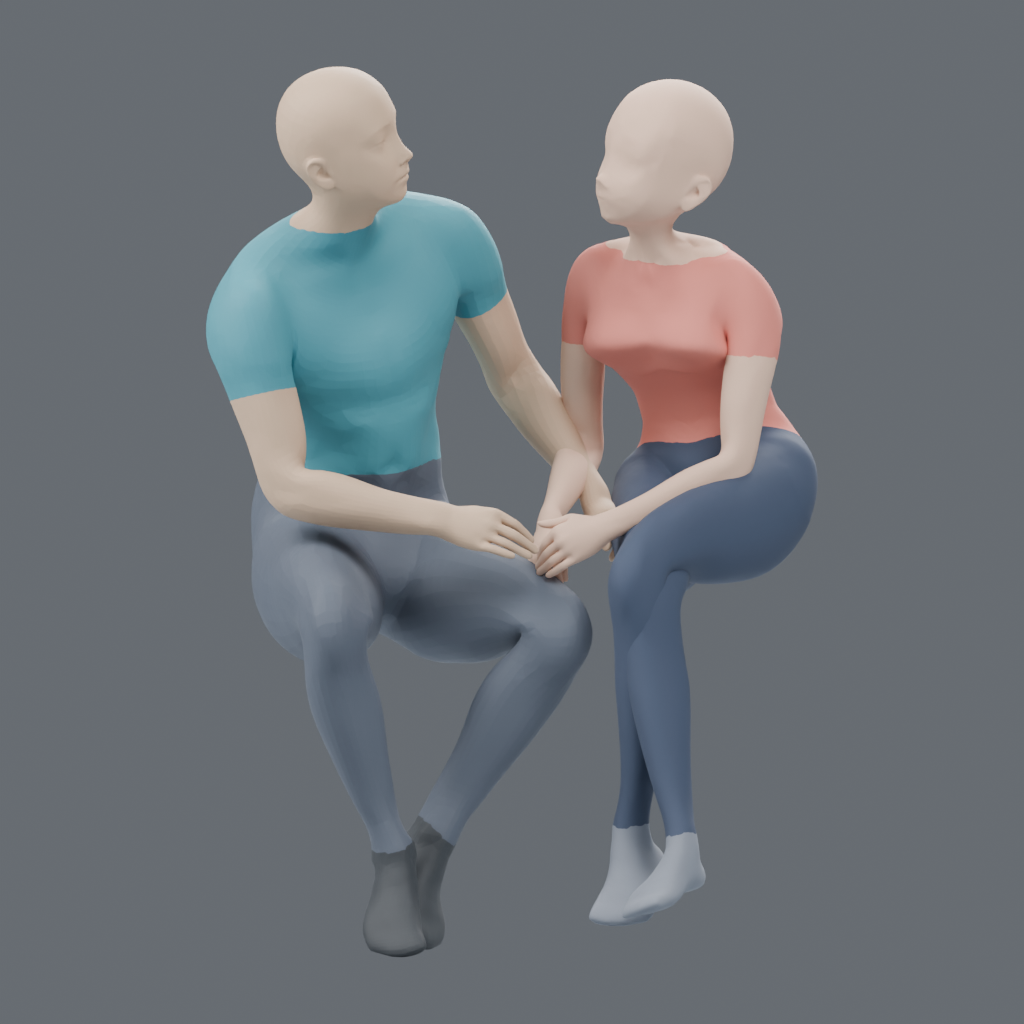 CP002 手をつないで向き合って笑う