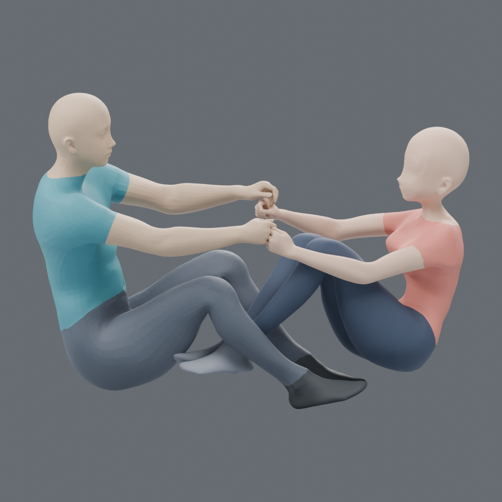 CP011 脚を上げて向き合い脛を重ねる