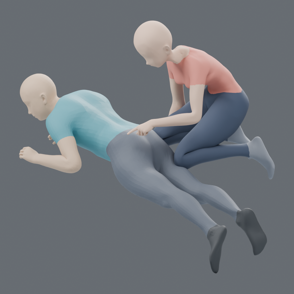 CP098 枕に顔を埋めた男性をつつく