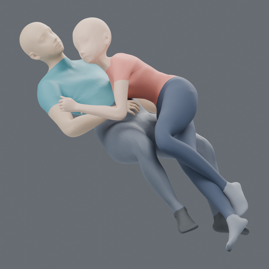 CP100 脚を掛けて抱き合って眠る
