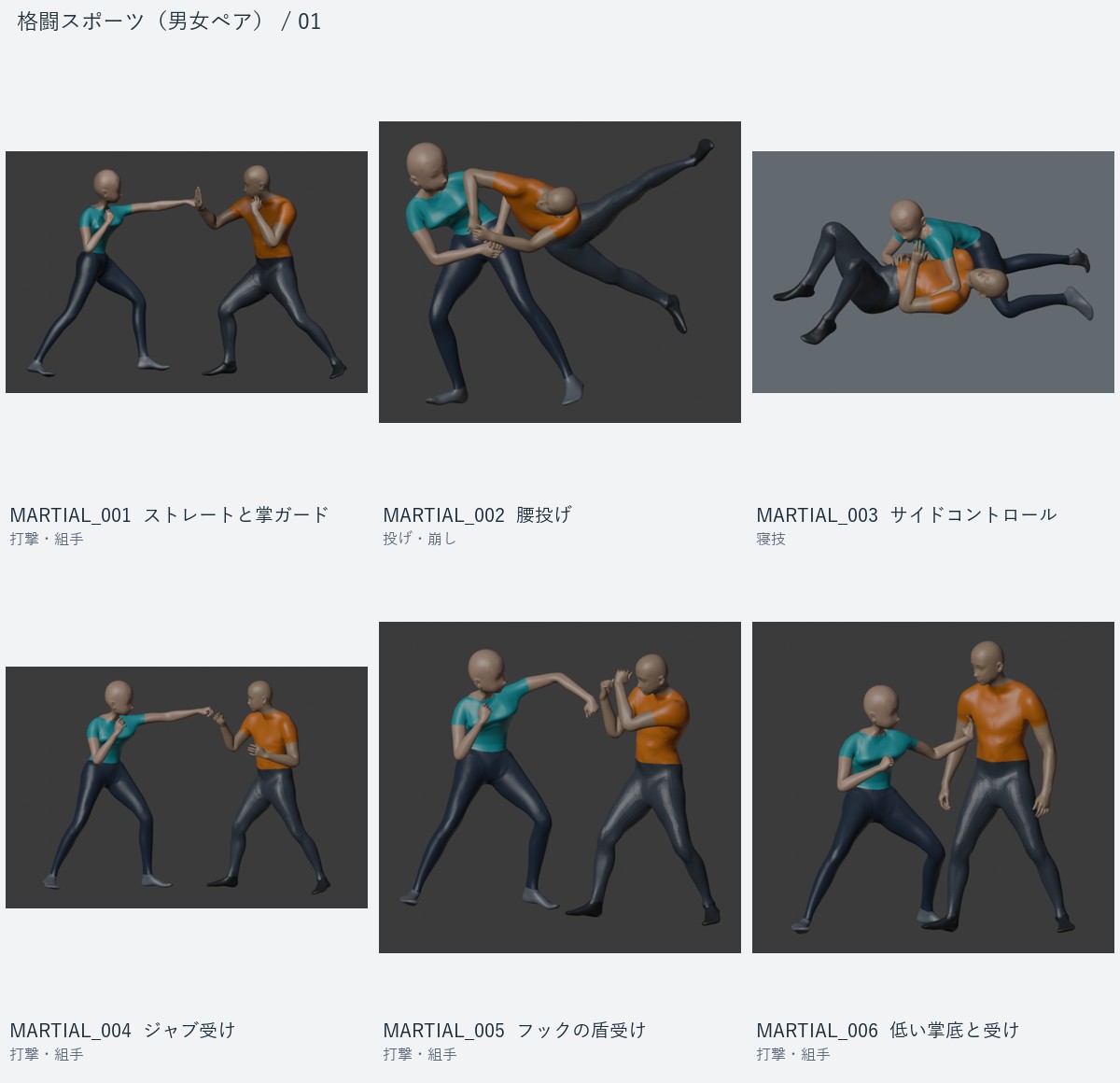 格闘スポーツ（男女ペア）のプレビュー